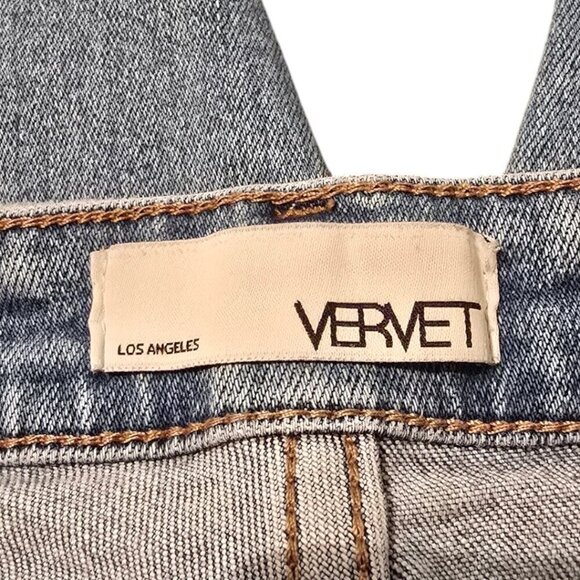 Vervet High Rise Patchwork Raw Hem Flare Leg Jeans Sz 28 - Picture 8 of 11